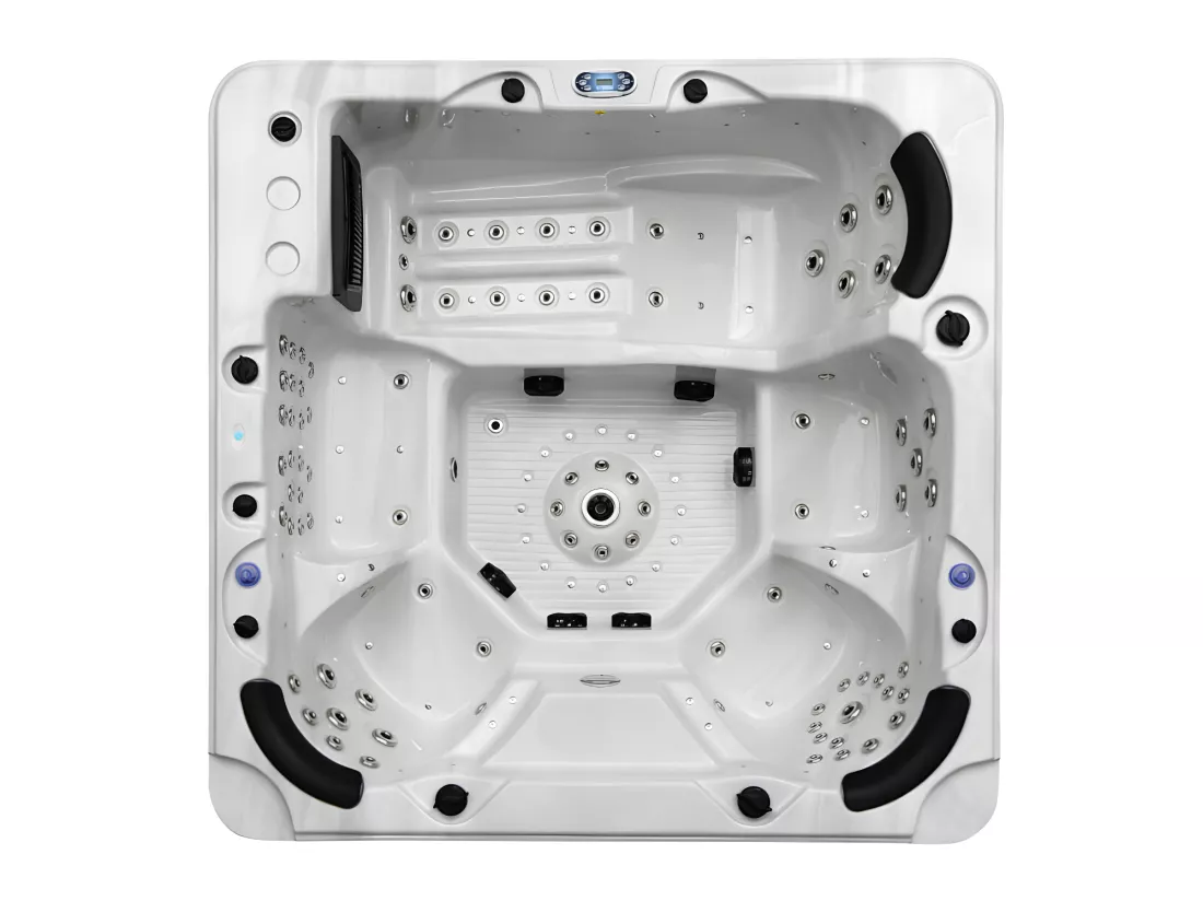 SPA 6 places blanc avec accessoires - Gamme prestige ULYSSE IV - 132 jets - l220 x L220 x H97 cm - Système Balboa