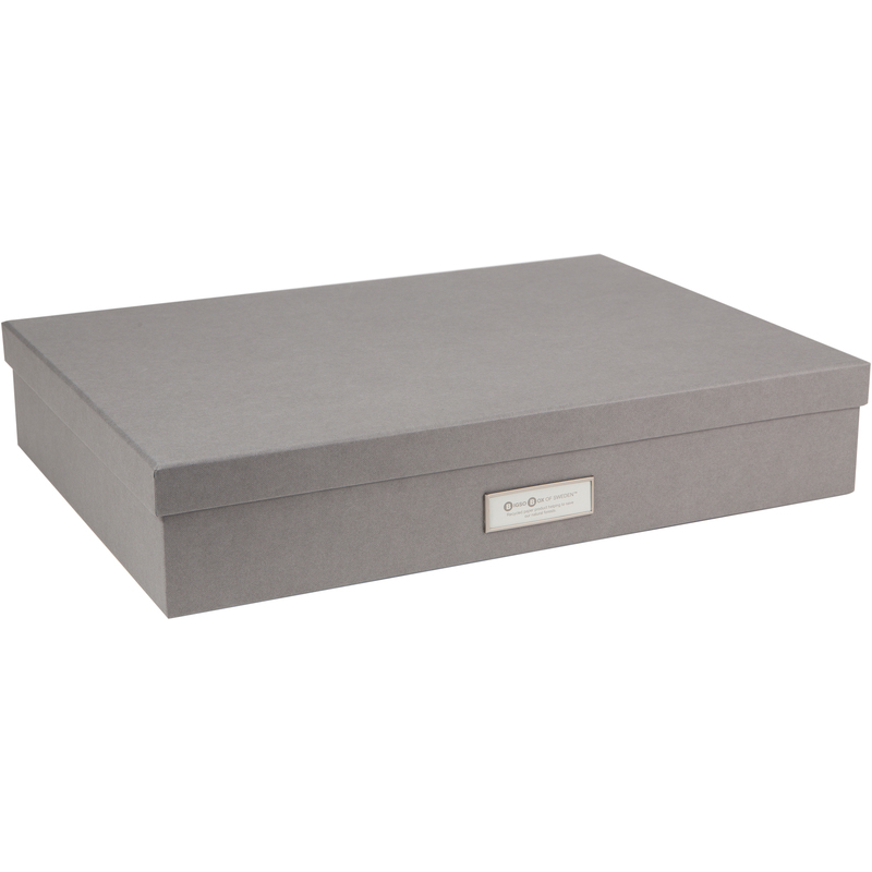 Bigso Box of Sweden Aufbewahrungsbox Sverker, 43.5 x 8.5 x 31 cm, grau