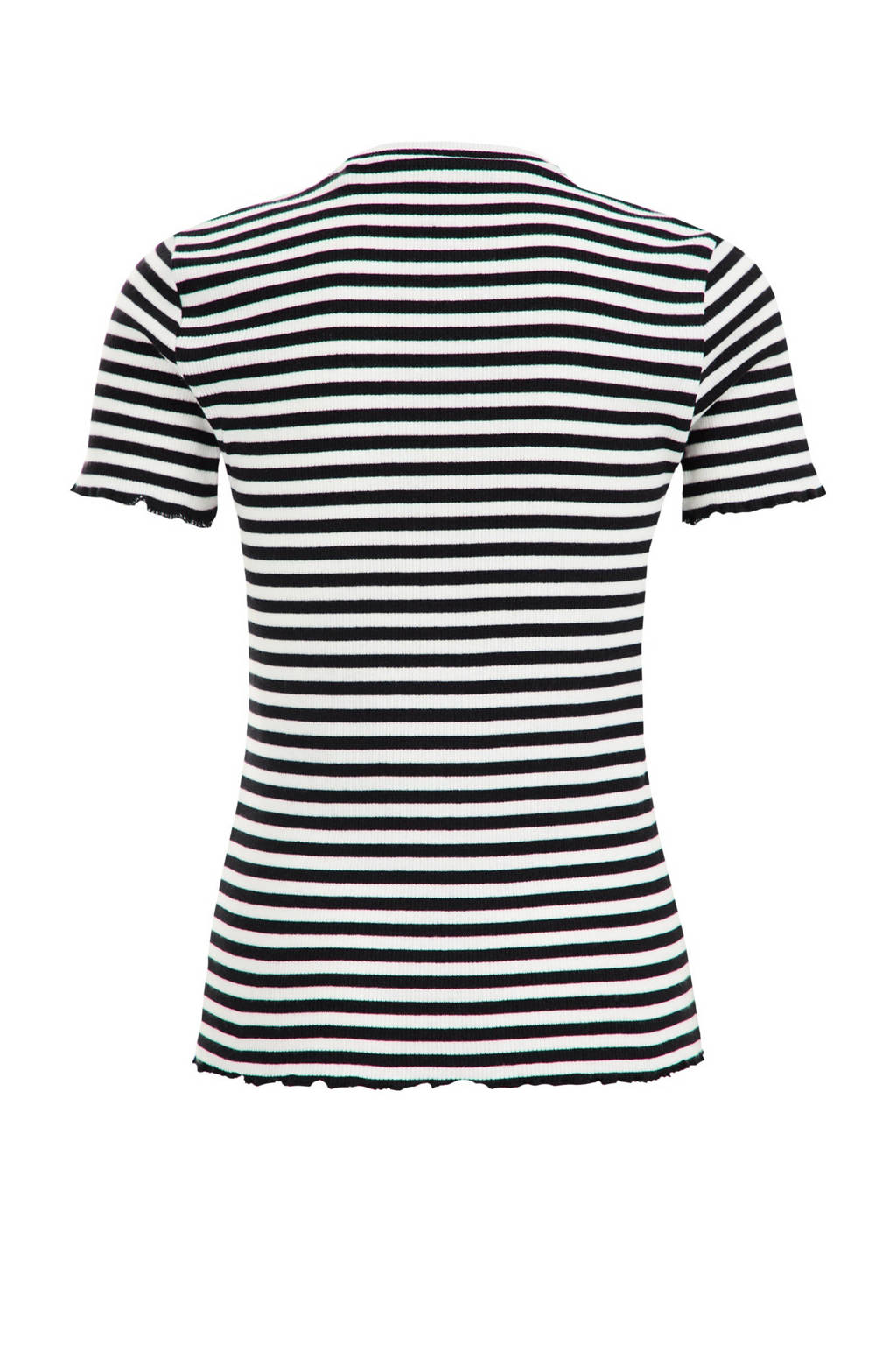 WE Fashion gestreept T-shirt zwart/wit