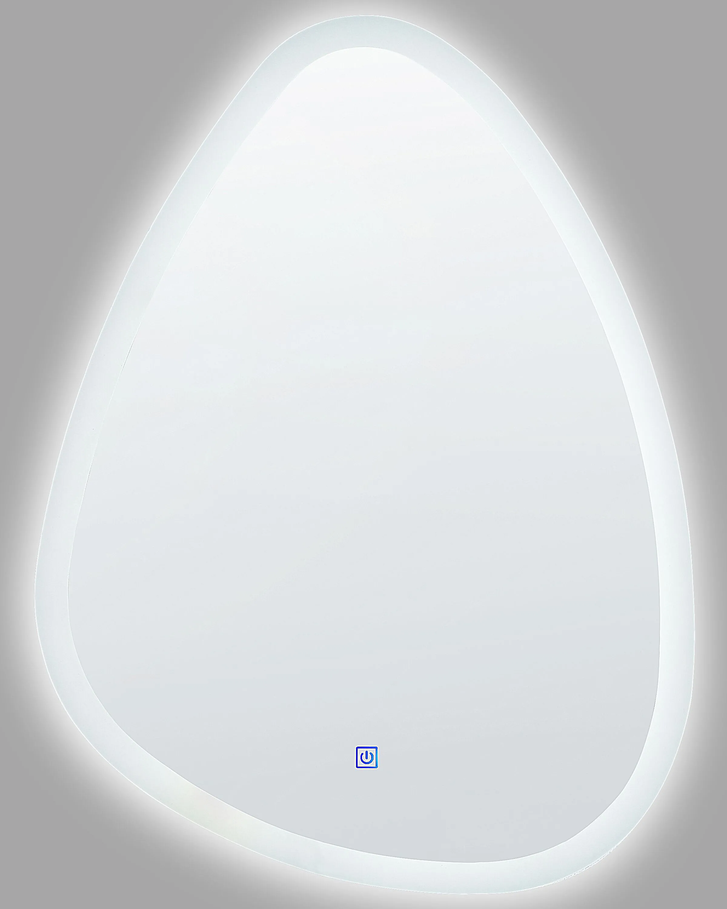 LED badkamerspiegel BETHUNE 58 cm 78 cm Zilver