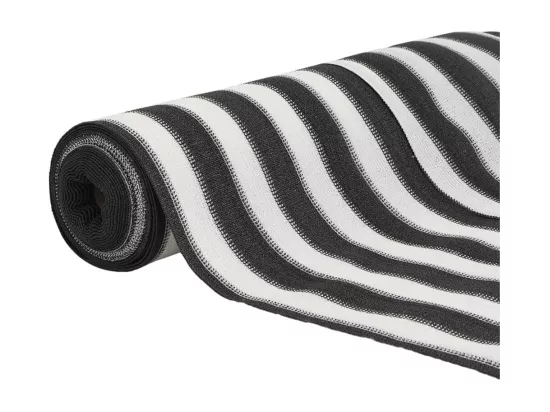 Filet brise-vue anthracite et blanc 1,8x10 m PEHD 195 g/m²