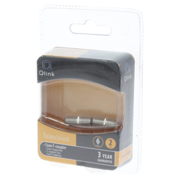 Q-Link coax kabel F-koppelstuk 2 stuks