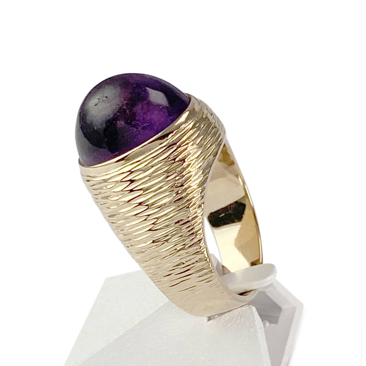 Bague d'occasion or 750 jaune améthyste