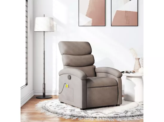 Fauteuil massant inclinable Taupe Tissu