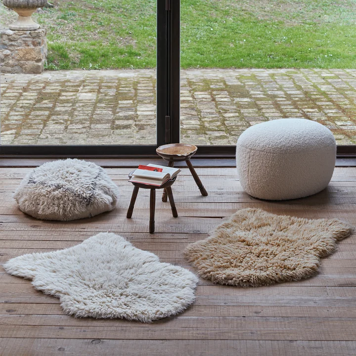 Lorena Canals - Wollteppich Woolly, 75 x 110 cm, sheep white