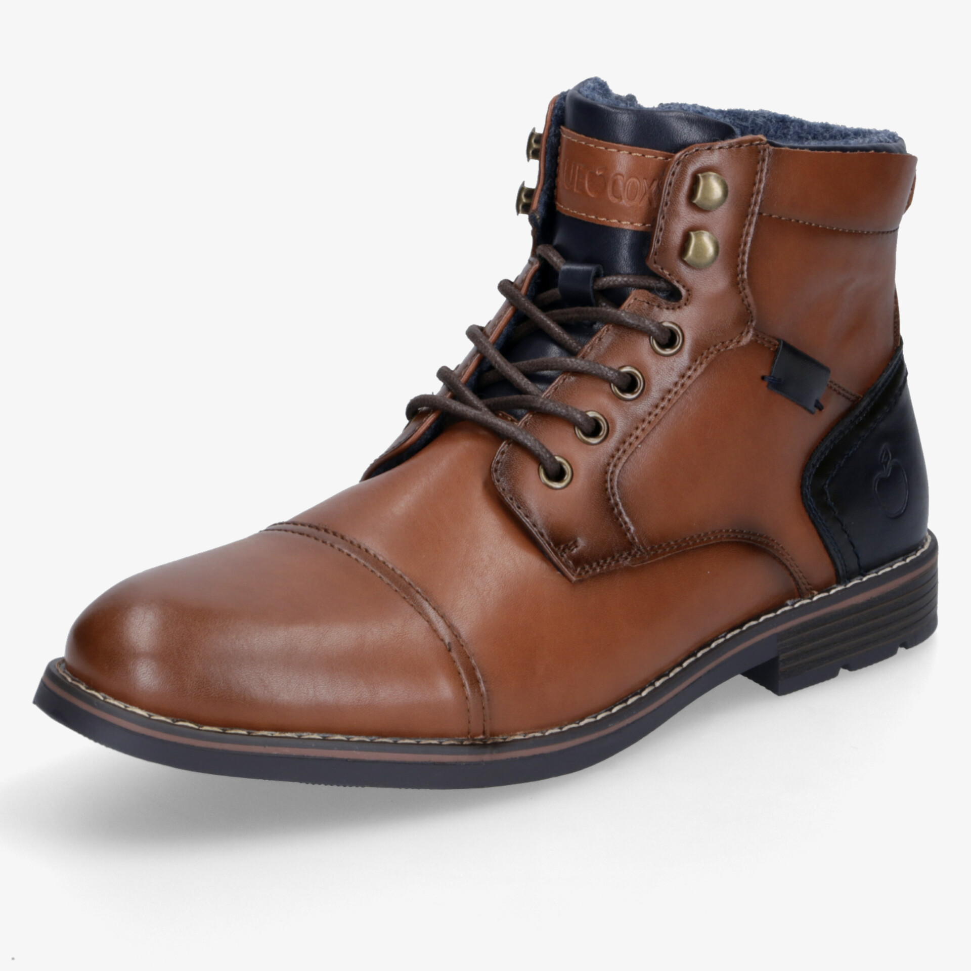 BLUE COX Herren Stiefeletten cognac