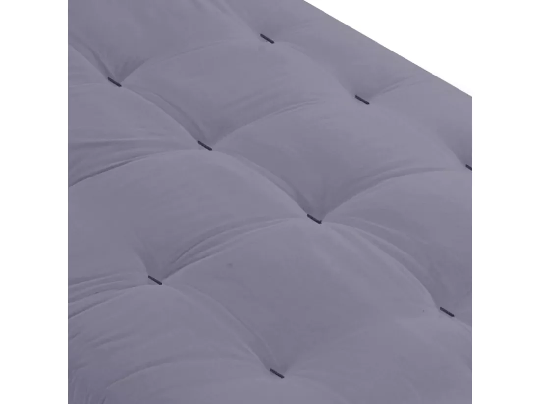 Matelas futon coeur en mousse à mémoire de forme, gris clair 90x190