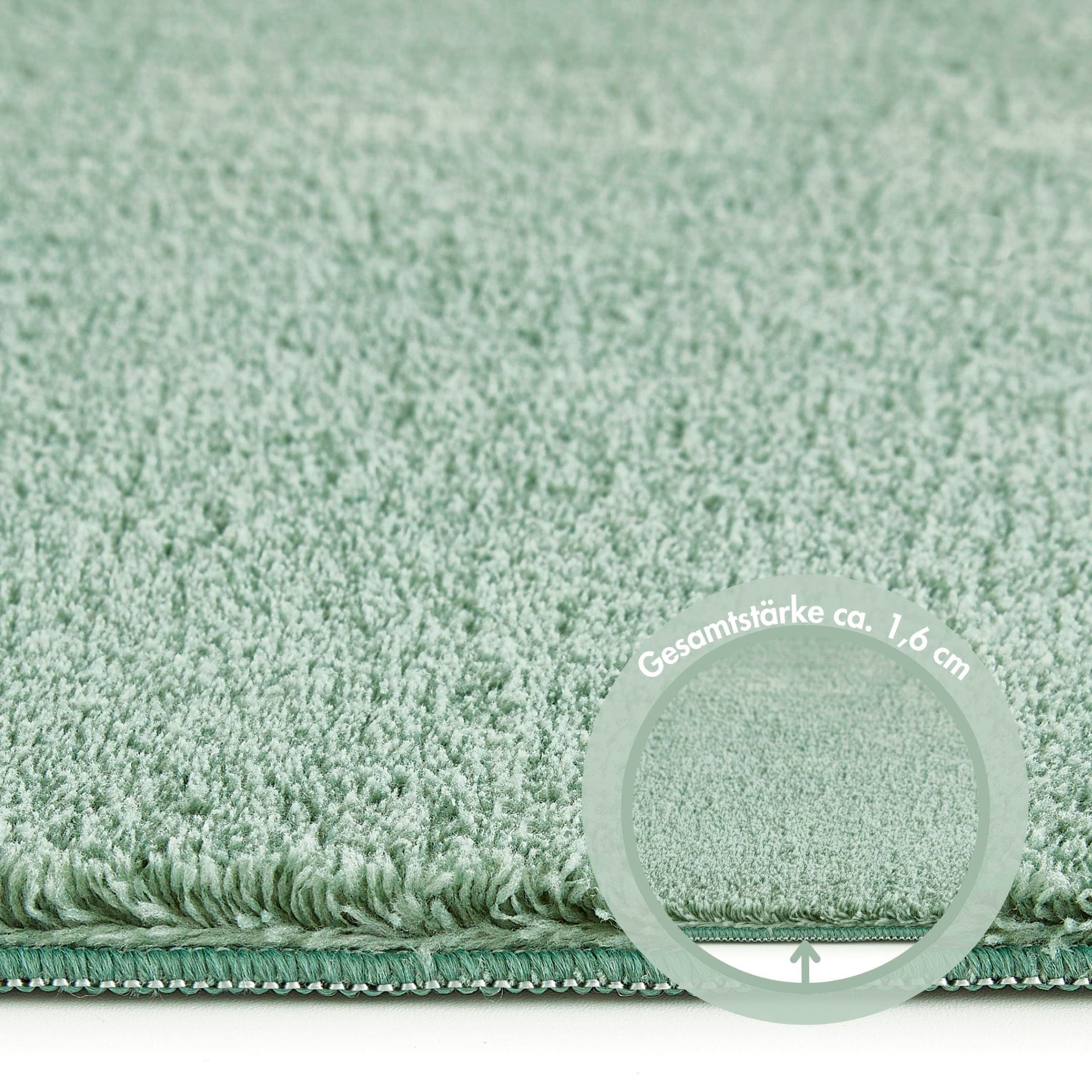 Andiamo Teppich »Arezzo« rechteckig 16 mm Höhe Uni Farben, weicher Flor, waschbar, ideal im Wohnzimmer & Schlafzimmer