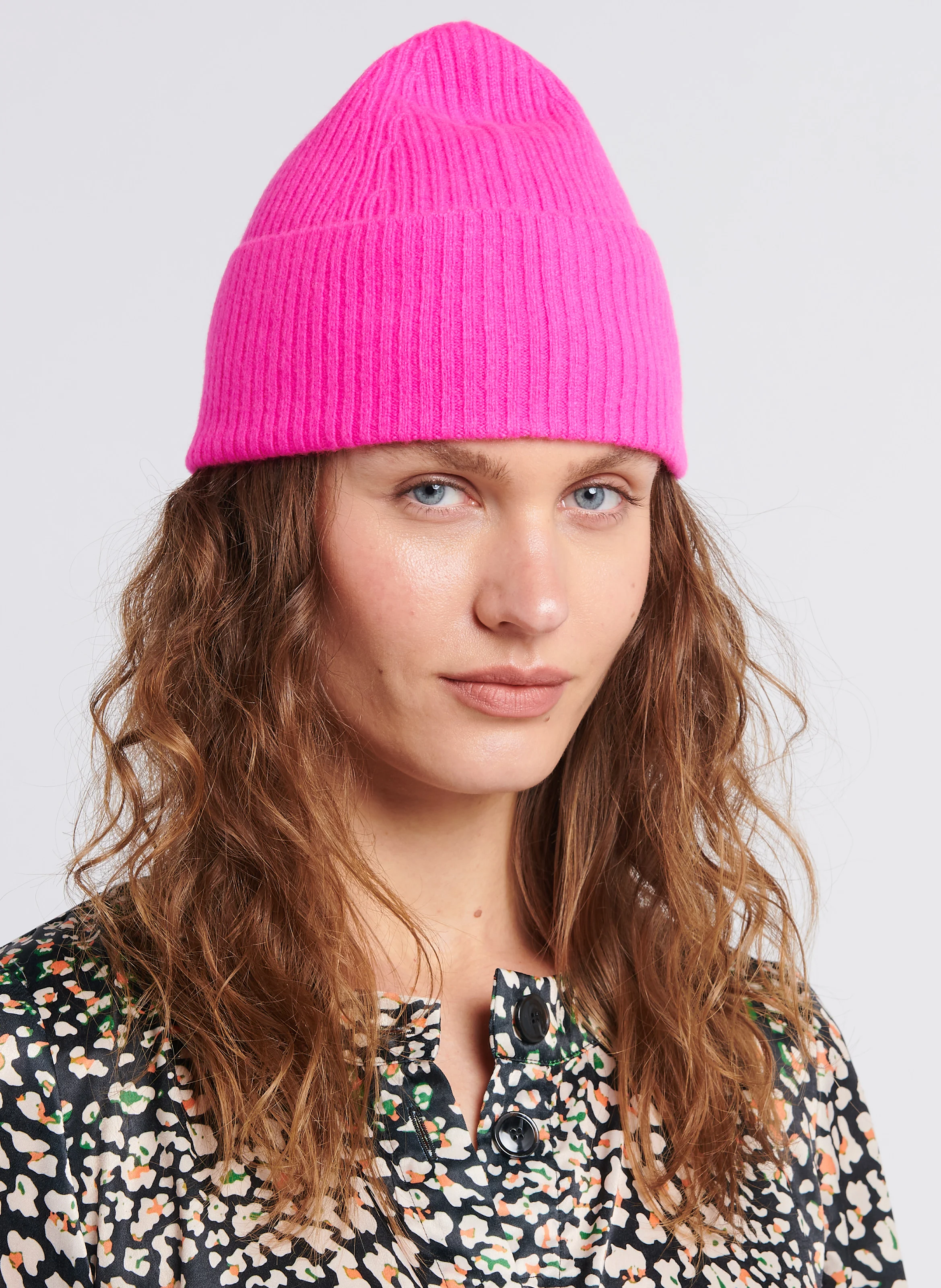 LILOU - Bonnet en cachemire | Rose
