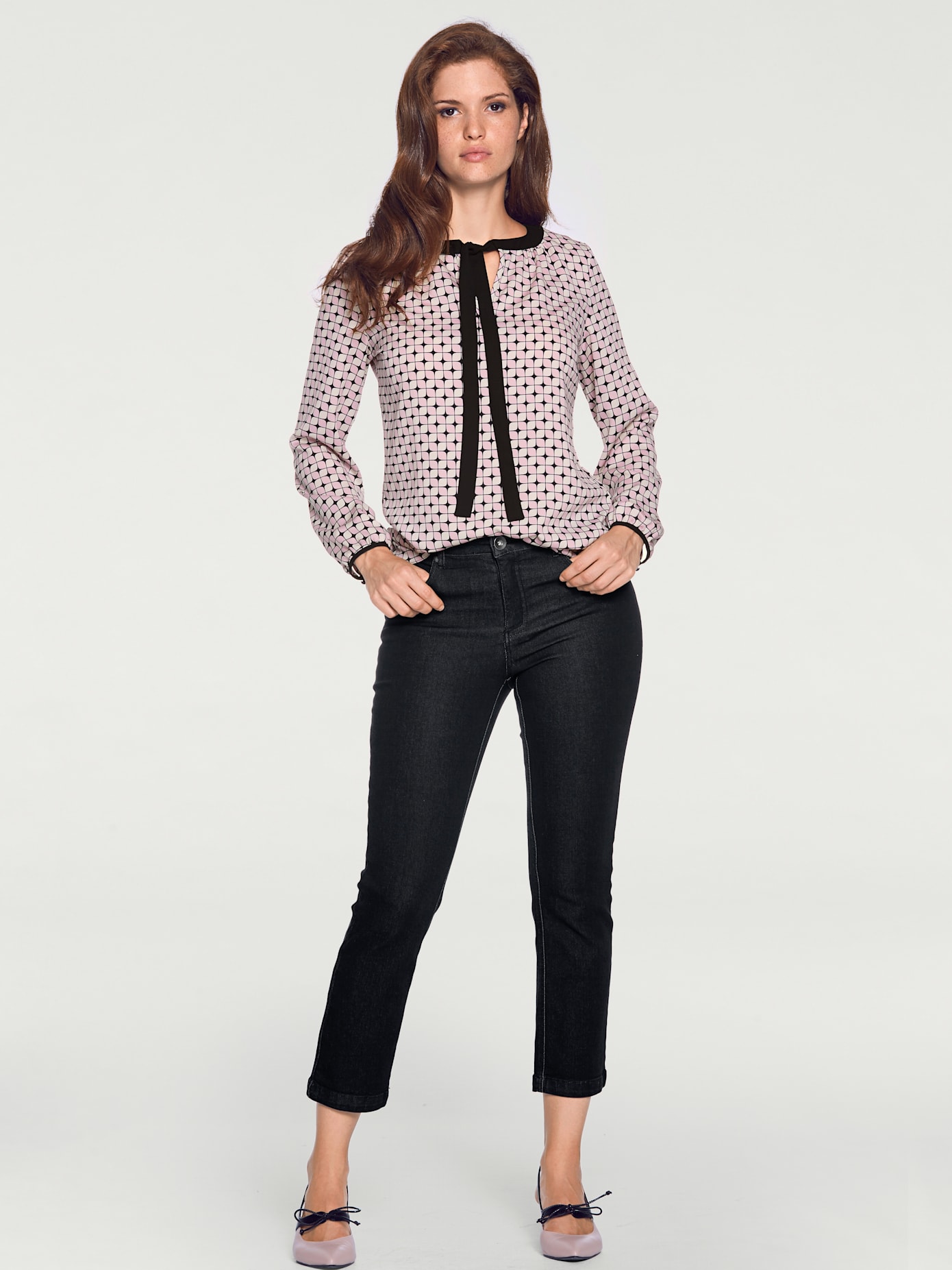 Jeans effet ventre plat longueur 7/8