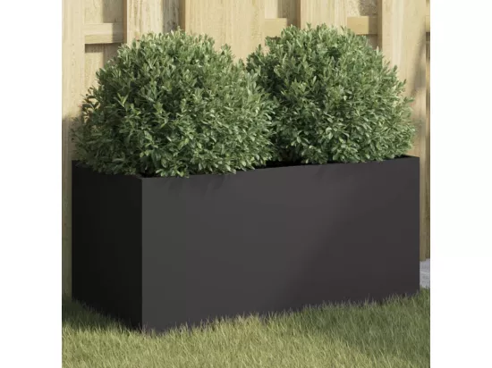 Jardinière noir 62x30x29 cm acier laminé à froid