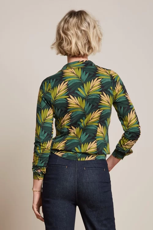 King Louie Ornette blouse in dennengroen