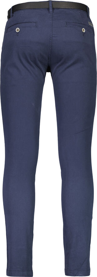 Lindbergh Chino m. bælte & stretch Blå