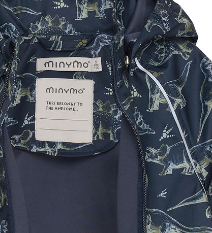 Minymo Softshelljakke - Blåe Nights m. Dinoer