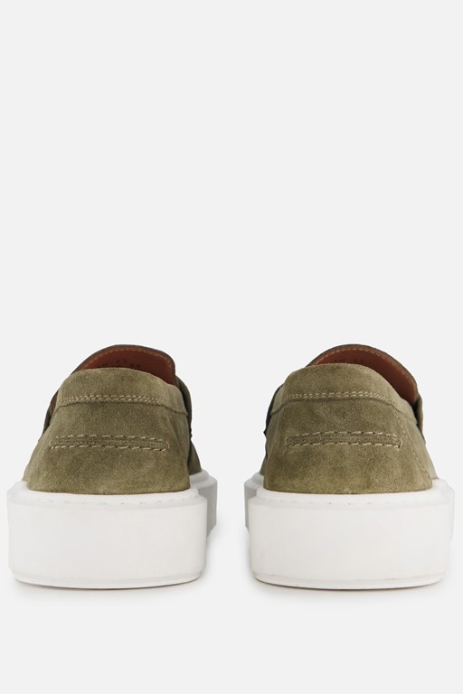 Invinci Instappers groen Suede