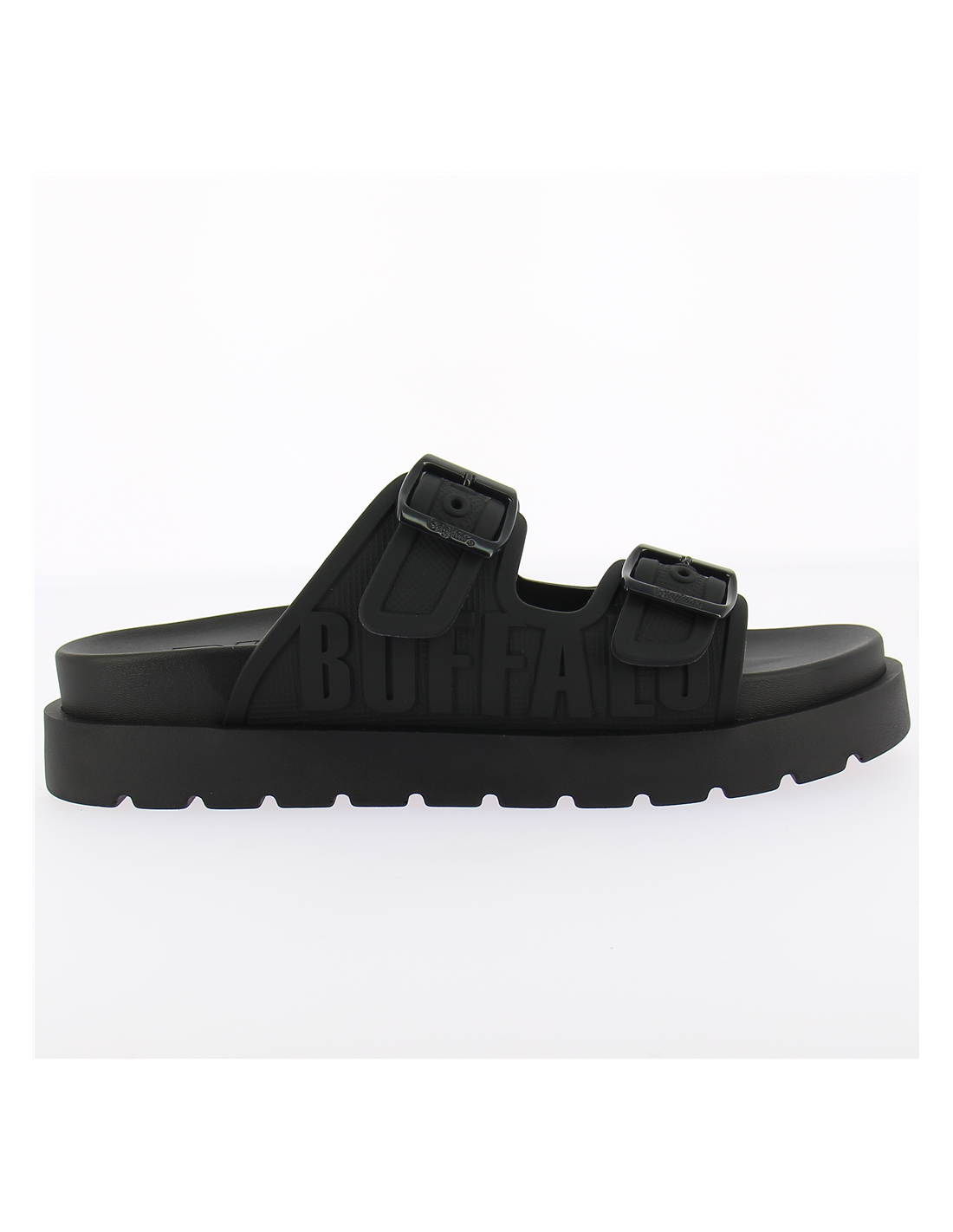 buffalo mules compensées femme eve sol vegan noir