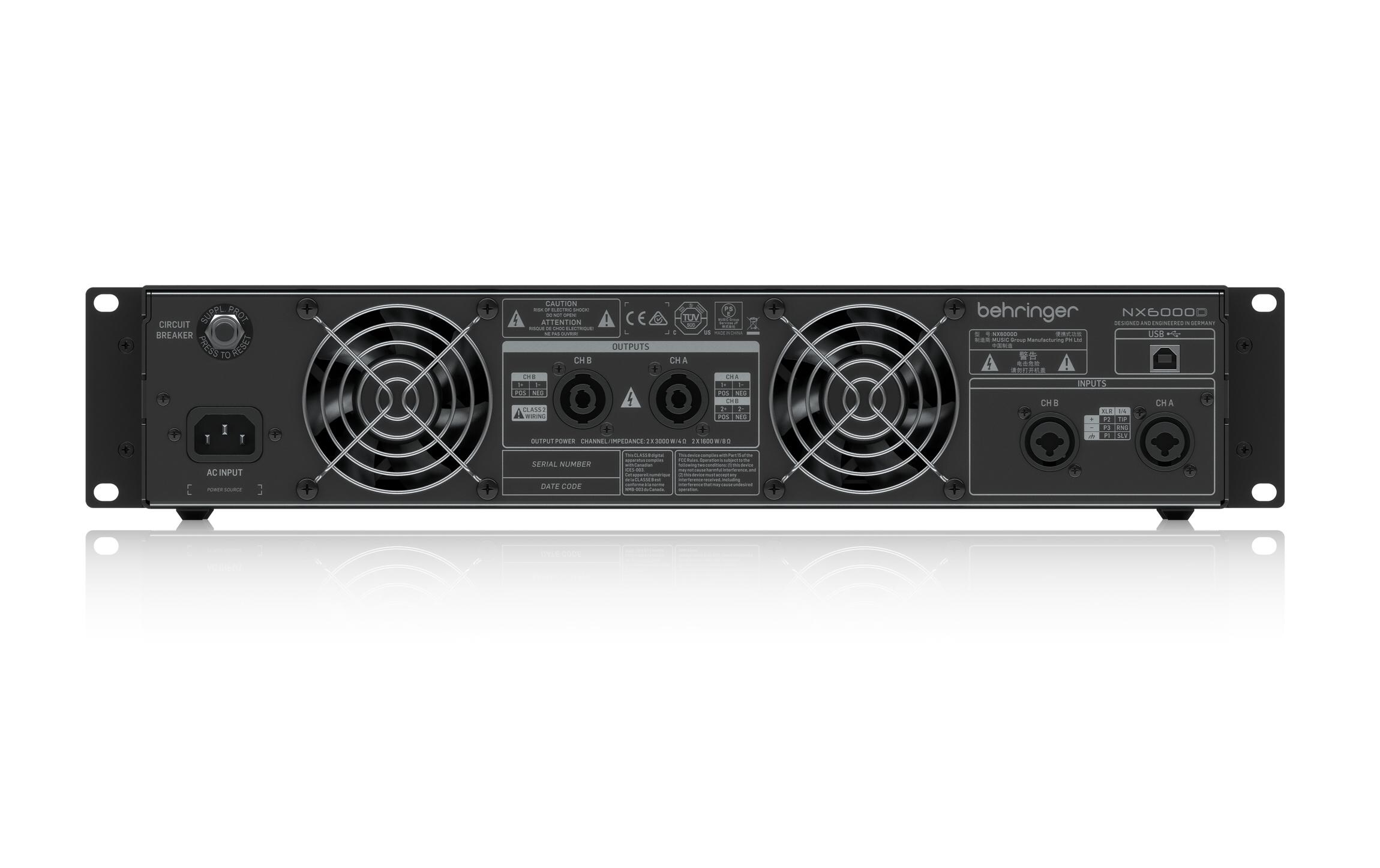 Endstufe NX6000D<br>Ultraleichte 6000 Watt Class-D Endstufe