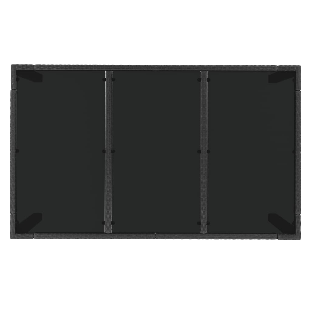 Mobilier à dîner de jardin et coussins 5 pièces noir résine tressée