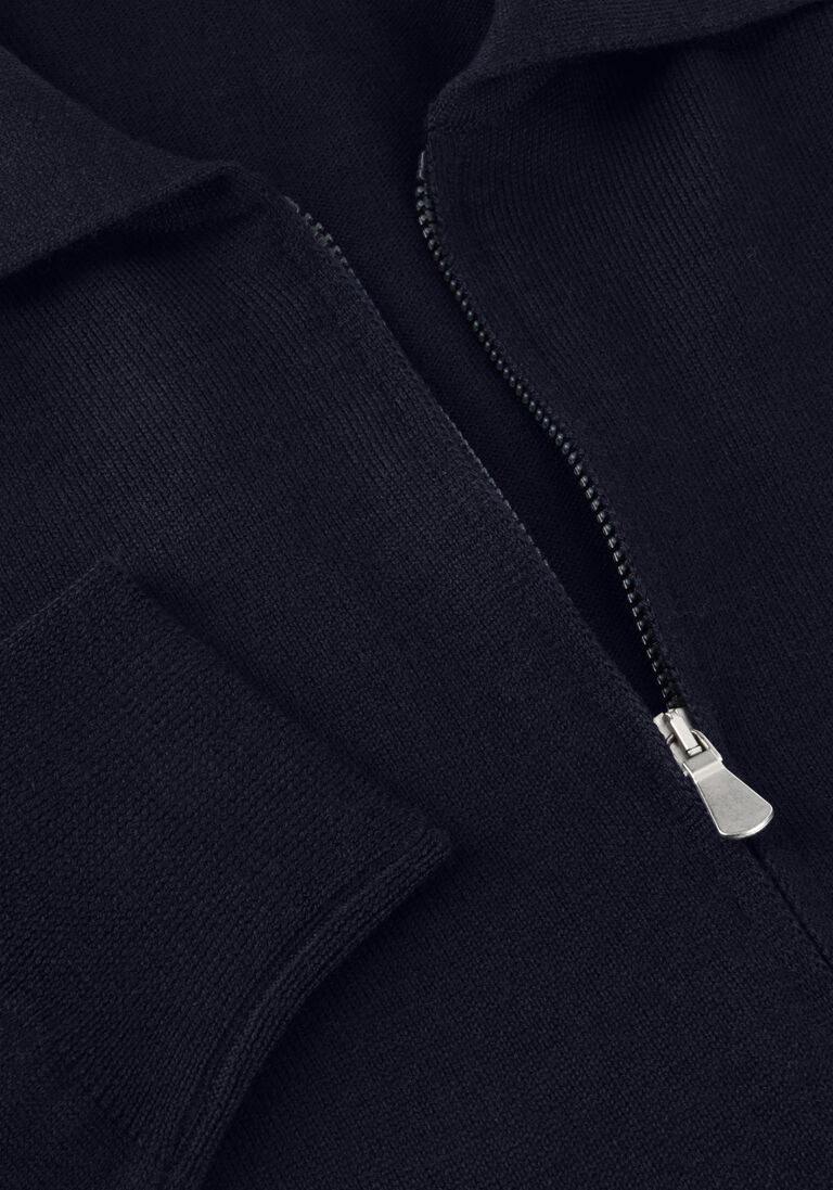donkerblauwe gran sasso vest jacket zip