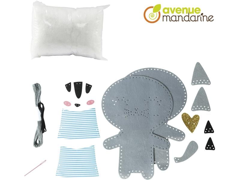 Avenue Mandarine Bastelset Mini Kuscheltier Couz'In Tina di Nähset für Kinder