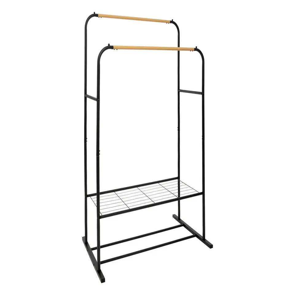 5Five Kledingrek - dubbele stang - metaal - 82 x 50 x 153 cm