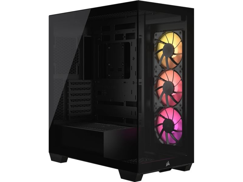 Corsair PC-Gehäuse 3500X ARGB TG Schwarz Mid-Tower PC-Case mit atemberaubender Ästhetik und geräumigem Innenraum