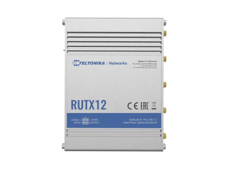 Teltonika RUTX12 - Trådløs router - WWAN 5-port switch - 1GbE, PPP, Modbus - Wi-Fi 5 - Dual Band