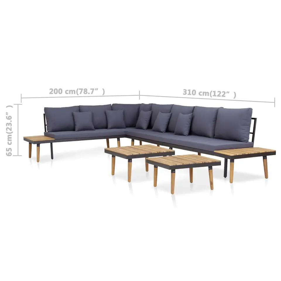 vidaXL - Loungeset - Bruin - Hout