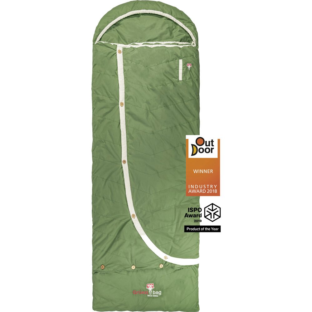 Grüezi Bag Biopod DownWool Nature Comfort Schlafsack basil green