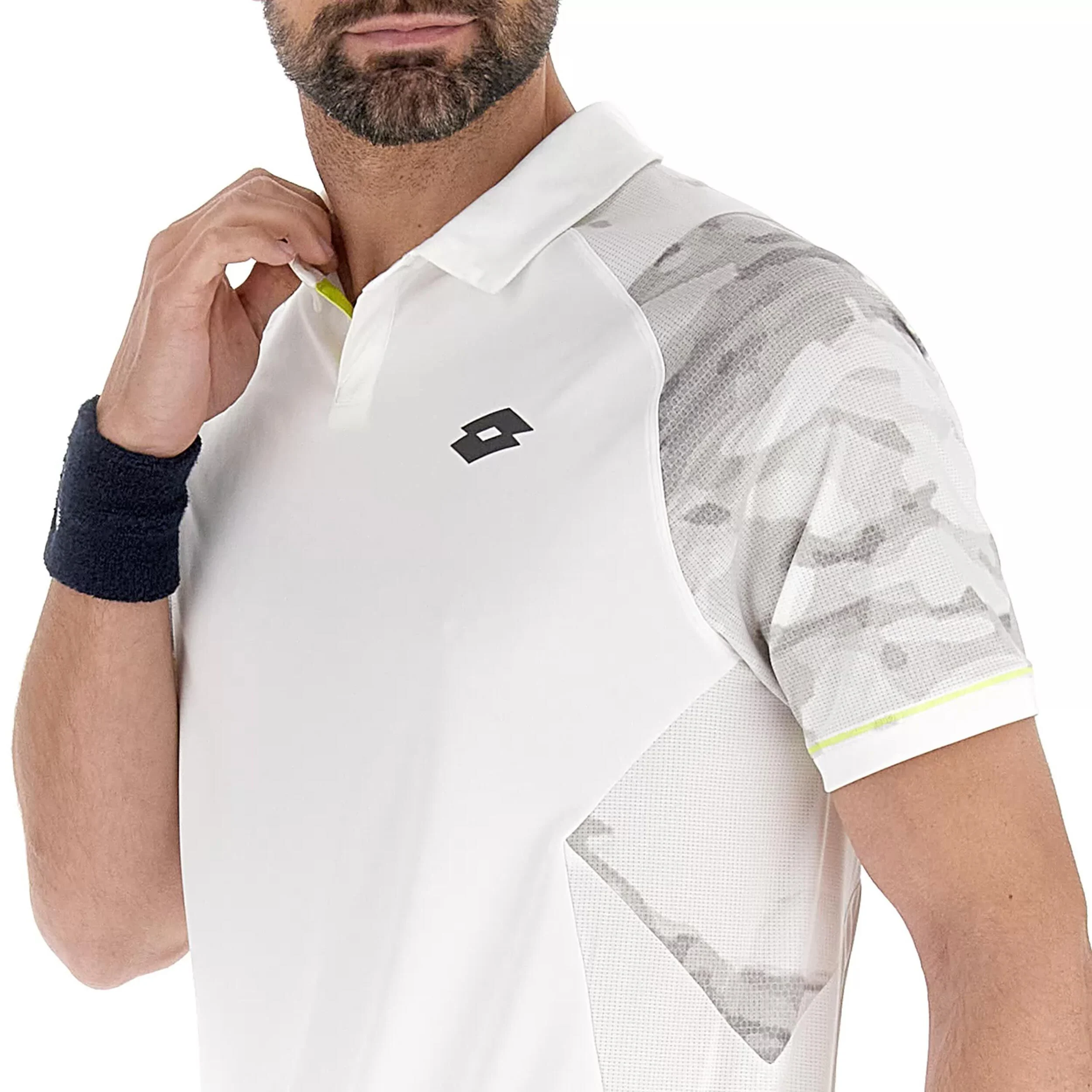 Lotto Tech Polo Hommes - Blanc , Gris