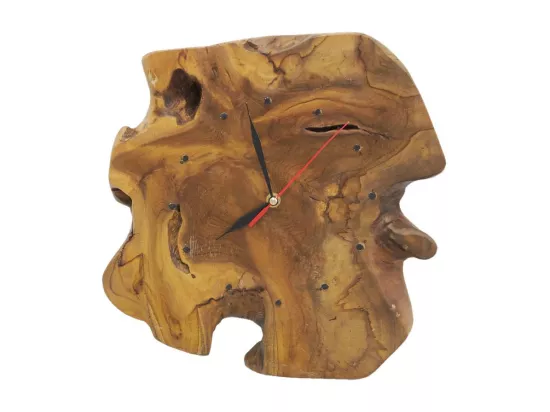 Horloge en teck