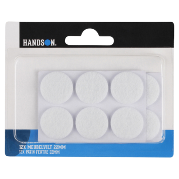 HANDSON anti krasvilt Ø22 mm wit 12 stuks