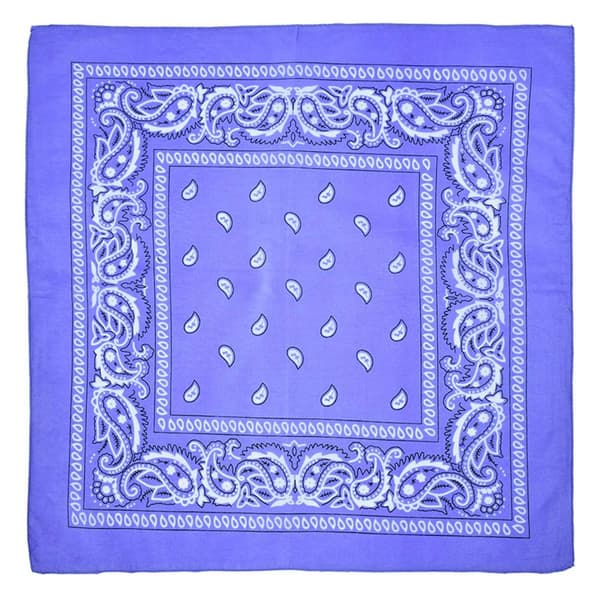 Bandana skjerf sjal snus klut paisley mønster lys lilla