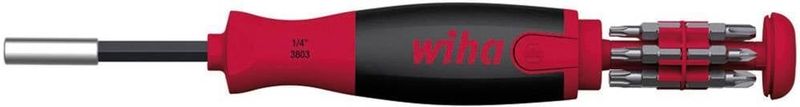 Wiha Schroevendraaier met bitmagazijn LiftUp 25 magnetisch assorti met 12 bits