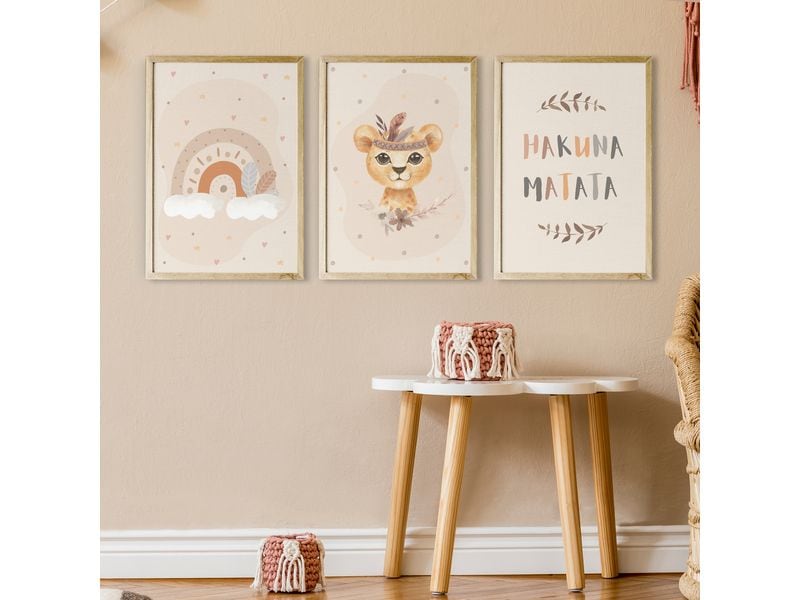 Eulentaler Posterset Hakuna Matata 3 Stk. Babyposter «Hakuna Matata»