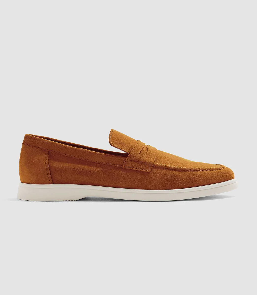 Mocassin en daim ocre EMILE