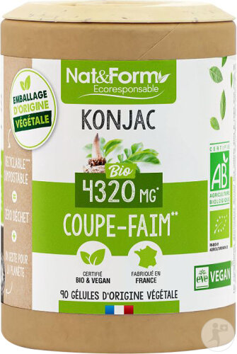 Nat&Form Konjac Bio 90 Gélules Écoresponsable