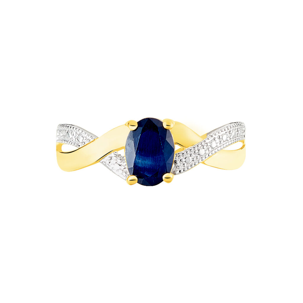 Bague Candice Or Jaune Saphir