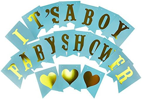 (22-tlg. Set) Baby Shower Party Deko Lampions / Pompon's / Girlande - It's a Boy