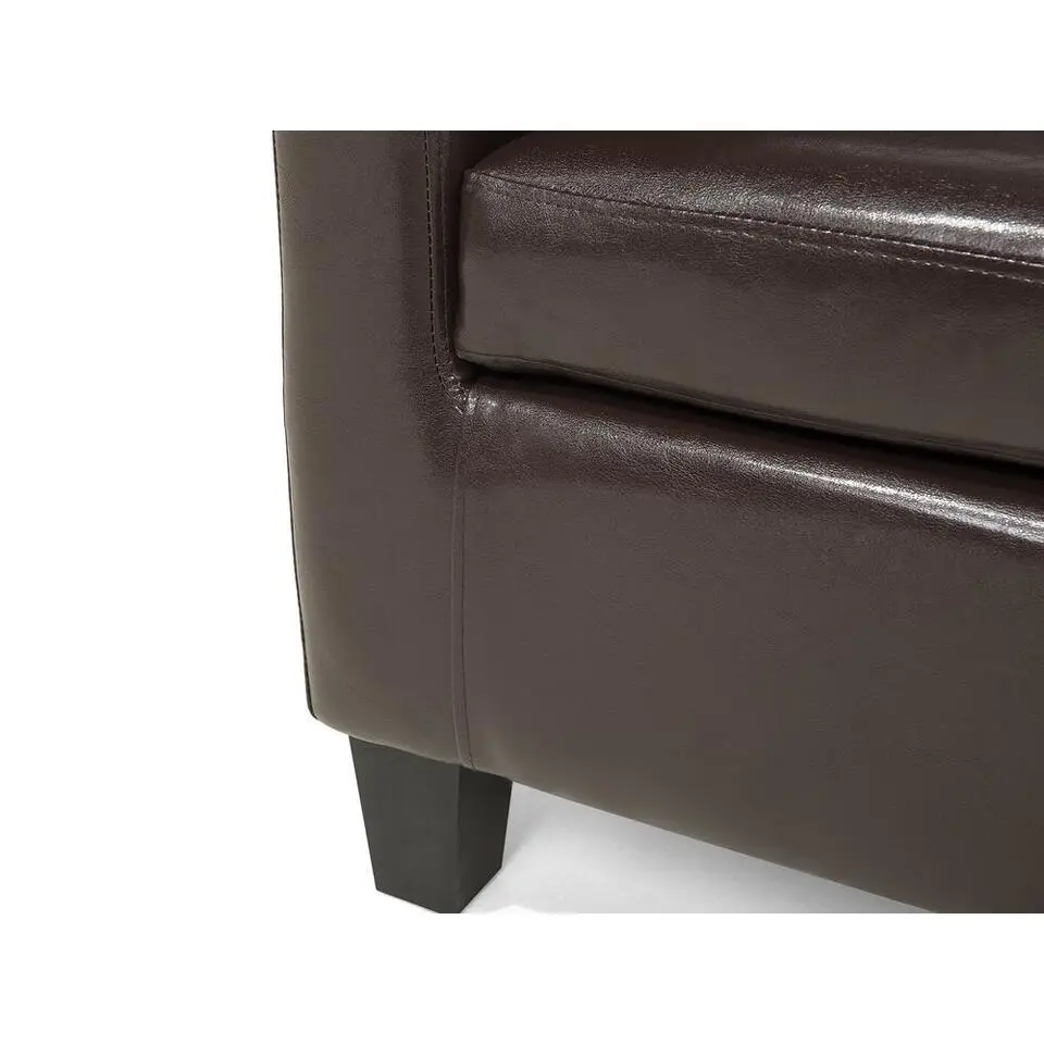 BORWICK - Fauteuil - Bruin - Kunstleer