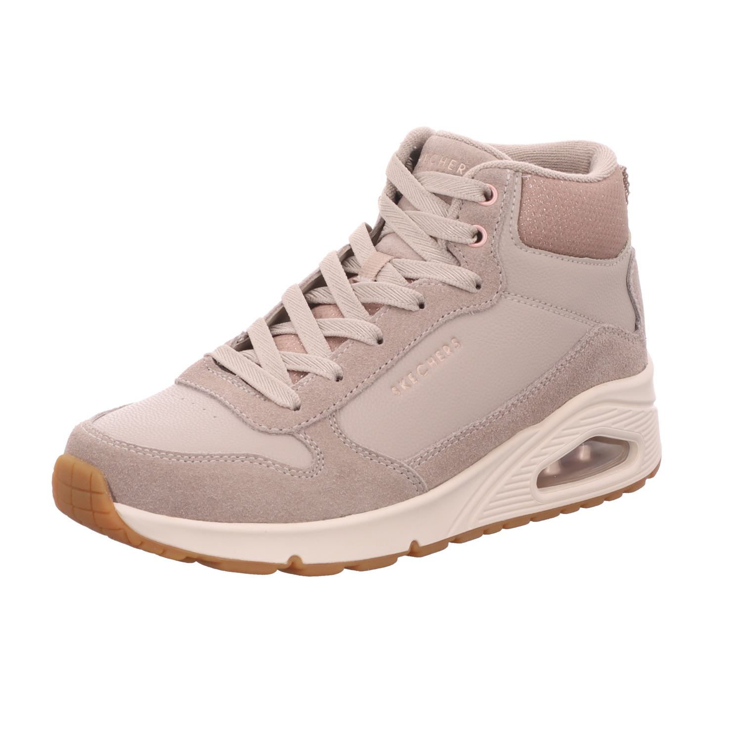 Skechers Damen-Schnürstiefelette UNO - STACRE SHINE Taupe-Beige
