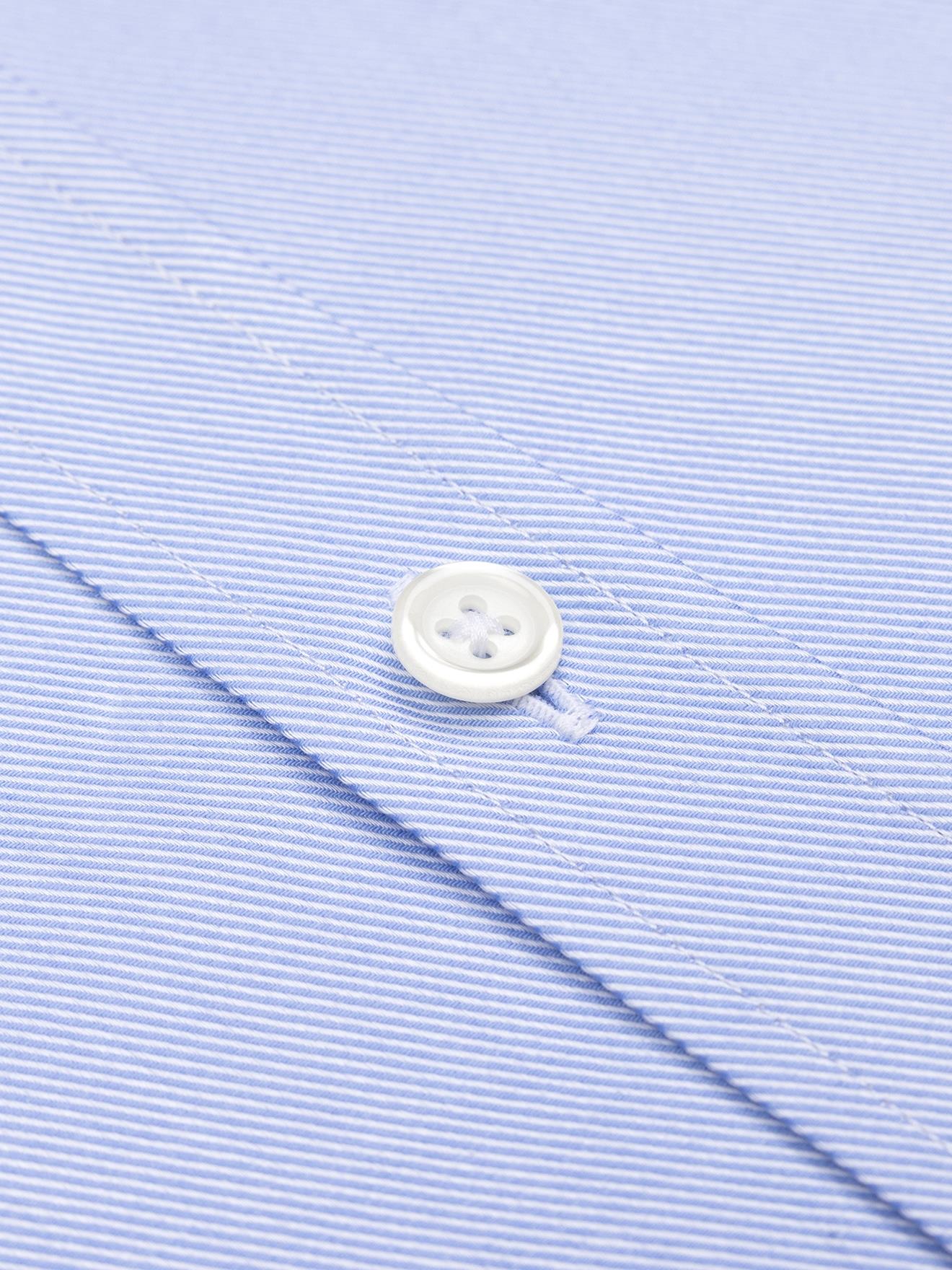 Chemise en twill ciel - Col Boutonné
