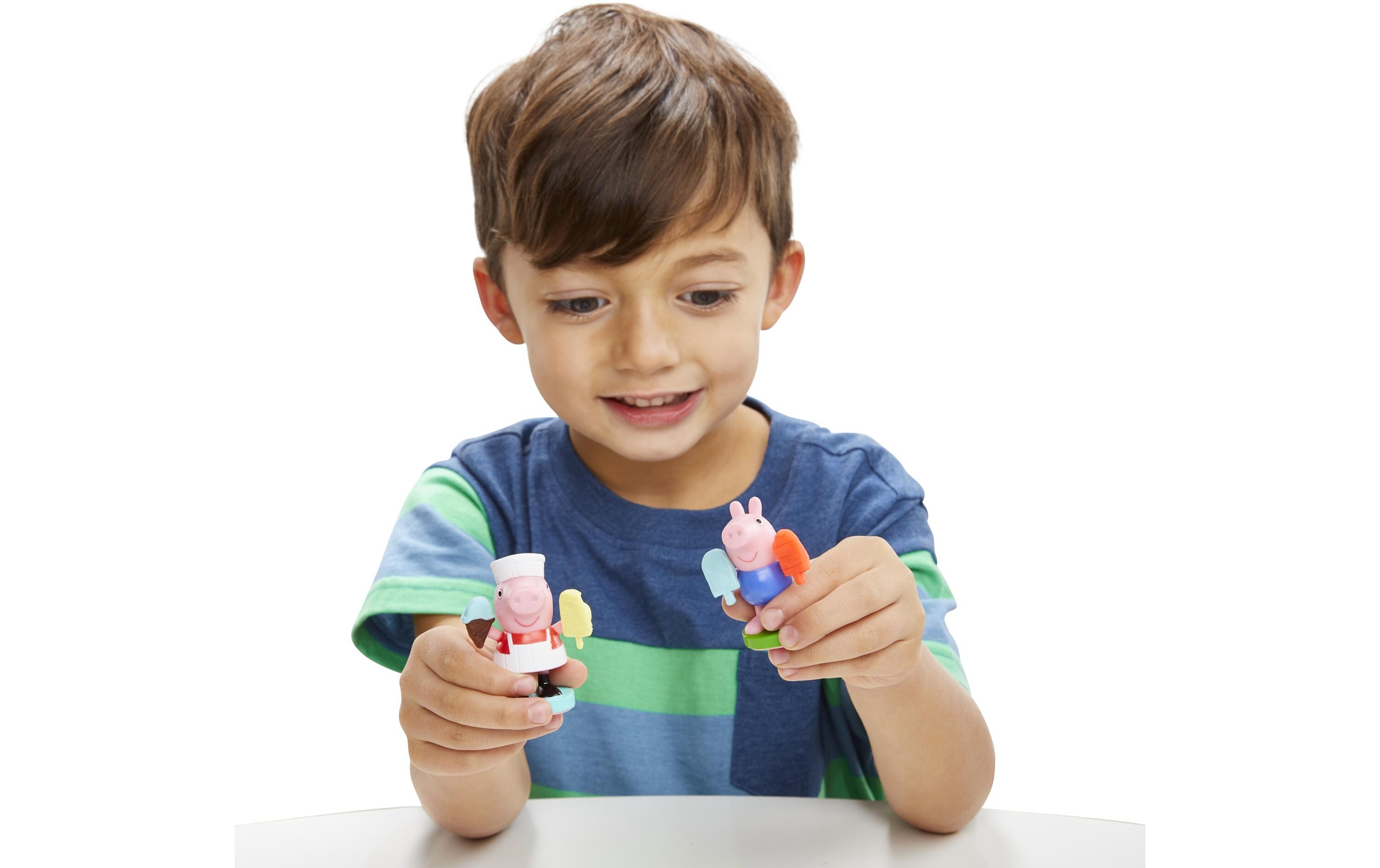 Knetspielzeug Peppa`s Ice Cream PlaysetPeppas Eiscreme-Spielset mit 5 Knetdosen