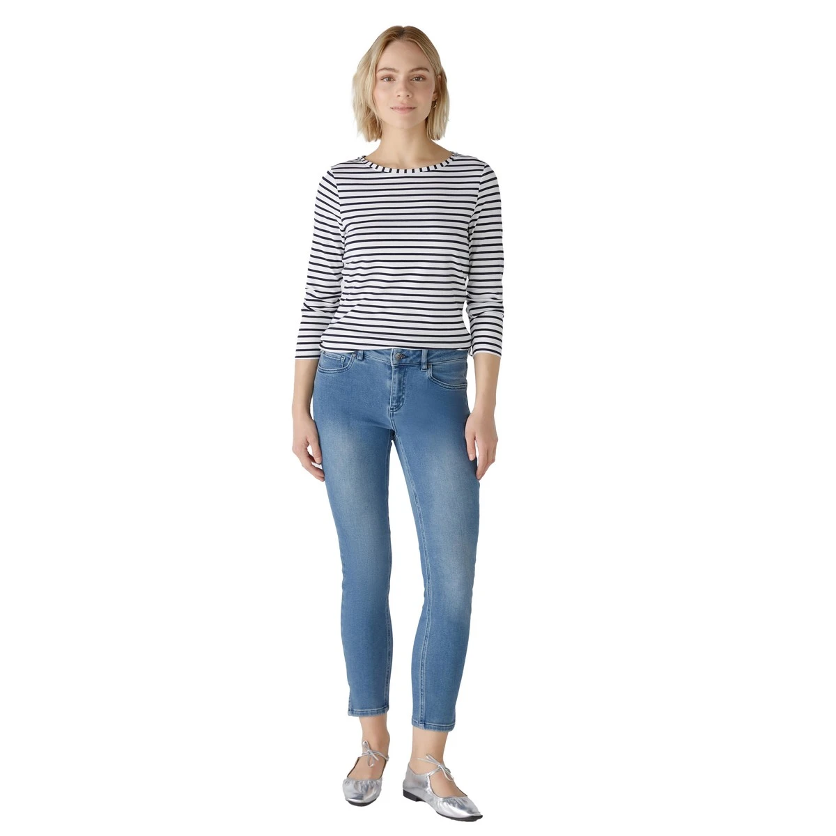 Dames Top 25021 top ls stripe structure