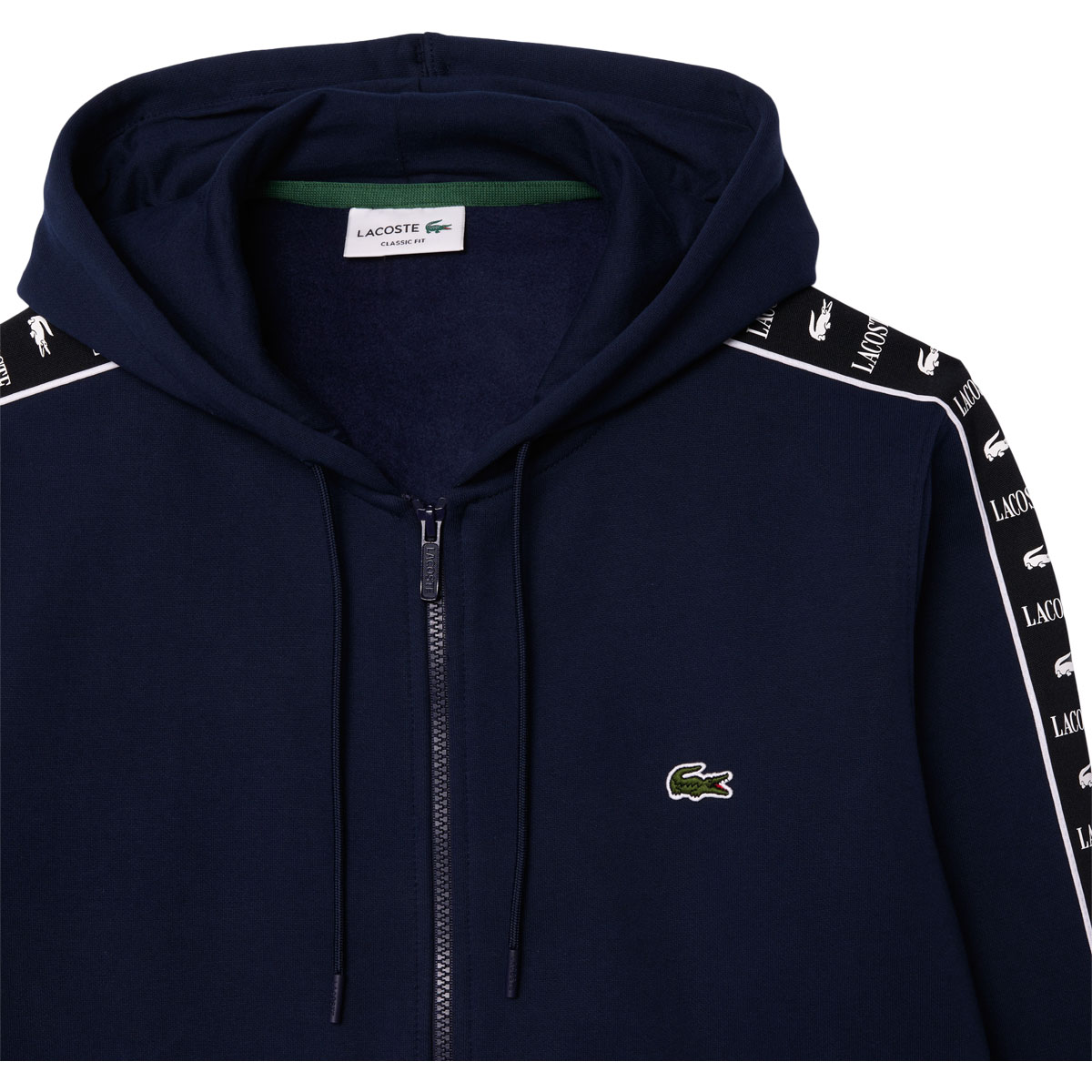 Lacoste Logo Stripe Full Zip Hættetrøje Herre