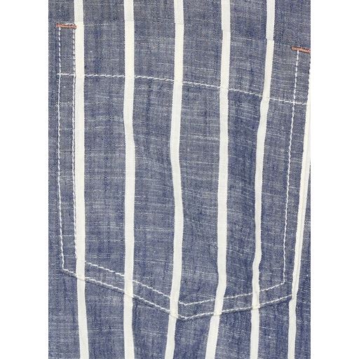 Signal Gordon Slub Stripe Skjorte, Blue Captain, L