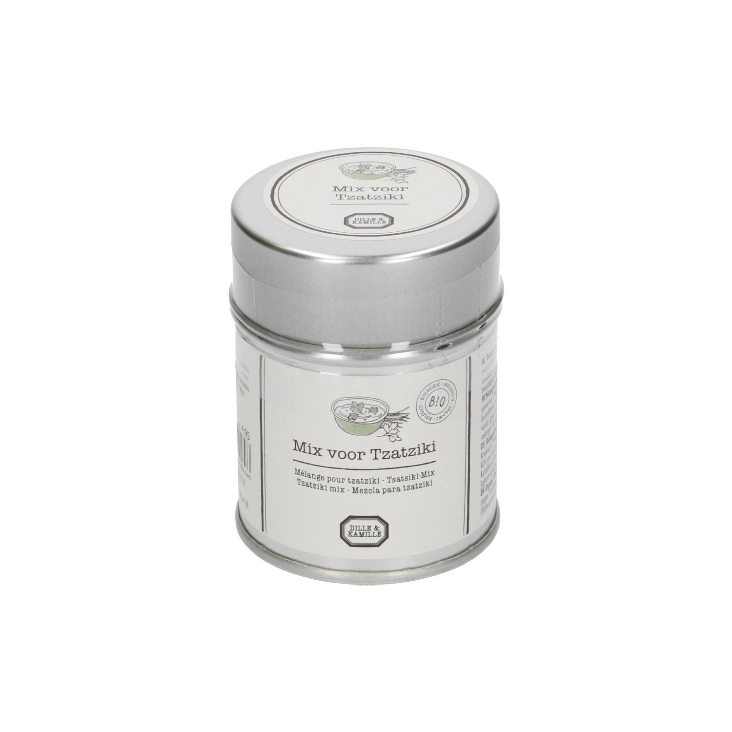 Tzatziki mix, biologisch, blikje, 25 g
