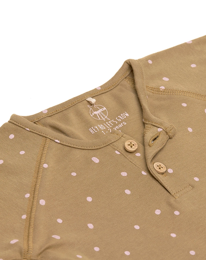 Langarmshirt DOTS in curry