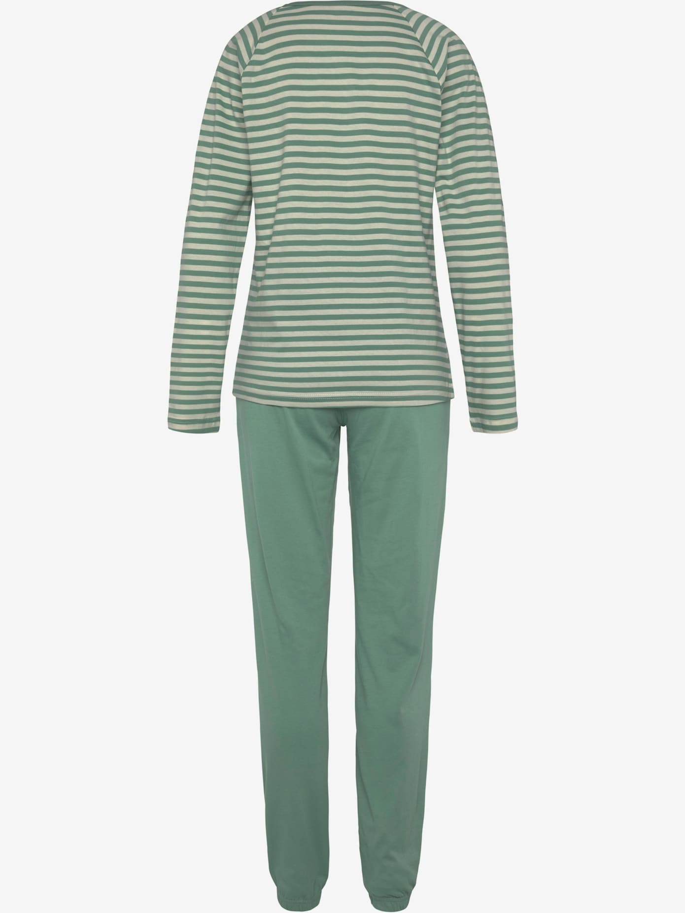 Ensemble pyjama avec rayures en fils teintés et broderie sur la poitrine
