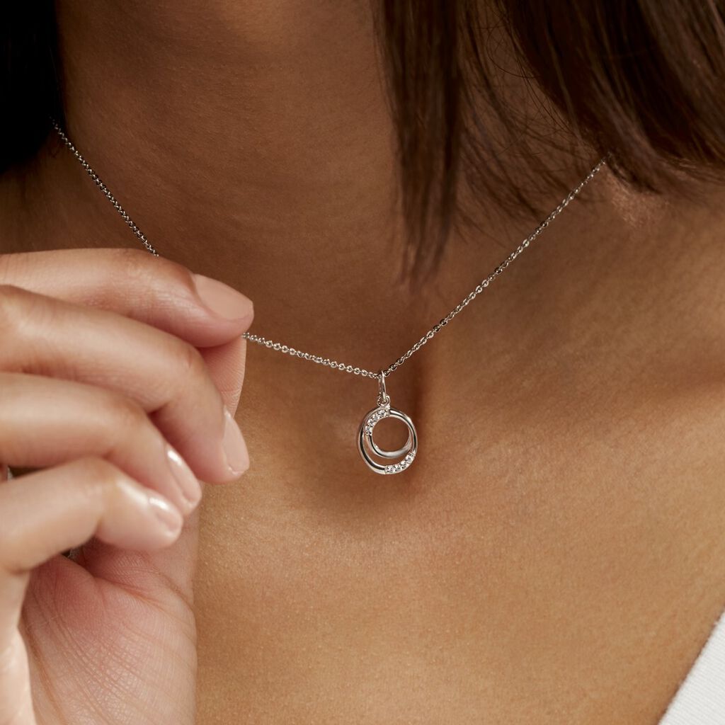 Collier Aleyde Argent Blanc Oxyde De Zirconium